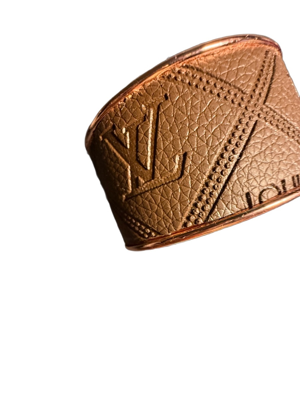 New 🔥Leather Cuff Bracelet in Brown - Designer Embossed Style for Unisex (Rare)🔥